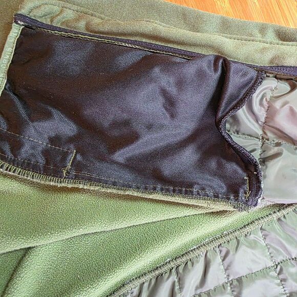 Orvis Jacket Green Fleece Puffer Full Zip for Hiking & Outdoors, L, Olive Green - Picture 11 of 14